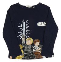 Tmavomodré triko s lego potiskem - Star Wars H&M
