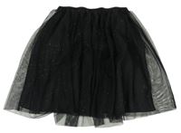 Černá třpytivá tylová sukně H&M