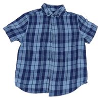 Tmavomodro-modrá kostkovaná košile Next 