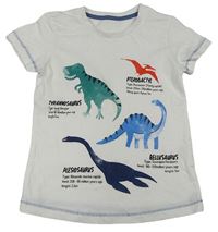 Bílé tričko s dinosaury Matalan