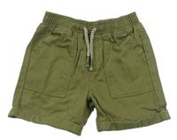 Khaki riflové kraťasy Nutmeg