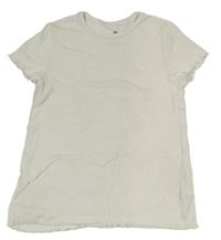 Bílé žebrované tričko H&M