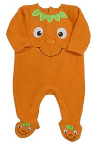 Oranžový fleecový overal - dýně George