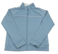Světlemodrá propínací sportovní mikina s proužky H&M