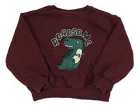 Vínová mikina s dinosaurem Matalan