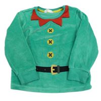 Zelená sametová mikina - Elf M&S