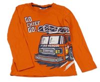 Červené triko s hasiči Kids 