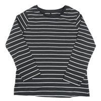Šedo-bílé pruhované triko George 