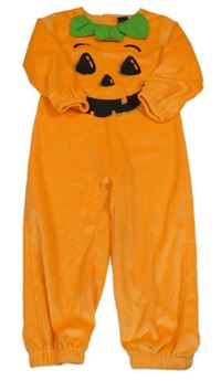 Oranžový plyšový overal - dýně F&F