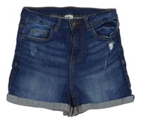 Tmavomdoré riflové kraťasy s prošoupáním Page one young