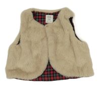 Béžová kožešinová podšitá vesta C&A