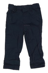 Tmavomodré plátěné kalhoty Disney 