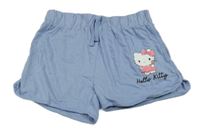 Světlemodré bavlněné kraťasy s Hello Kitty Sanrio 