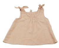 Světlerůžový halenkový top s mašlemi Shein