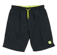 Tmavomodré šusťákové plážové kraťasy Hipp&Hopps 