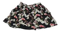 Černá květovaná sukně Reserved 