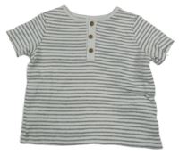 Šedo-bílé pruhované tričko F&F