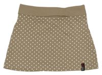 Béžová puntíkovaná tepláková sukně Sam73