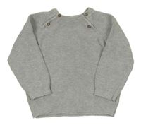 Šedý žebrovaný svetr H&M