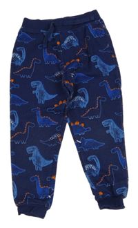 Tmavomodré tepláky s dinosaury Dunnes