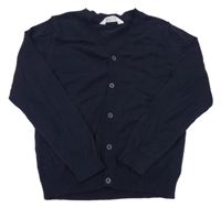 Tmavomodrý propínací svetr H&M