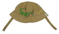 Béžový plátěný klobouk s obrázkem - Velikananánský krokodýl M&S