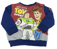 Rezavo-šedo-tmavomodrá mikina s Toy Story zn. Disney