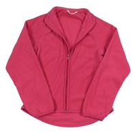 Tmavorůžová fleecová propínací mikina H&M
