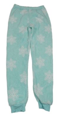 Pomněnkové plyšové pyžamové kalhoty s vločkami PRIMARK