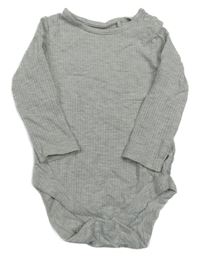 Šedé melírované žebrované body Tu