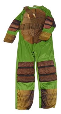 Kostým - Zeleno-hnědý overal s krunýřem - Želva Ninja nickelodeon