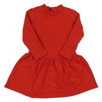 Červené teplákové šaty 