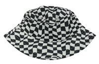 Černo-bílý kostkovaný klobouk St. Bernard