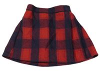 Červeno-tmavomodrá kostkovaná sukně F&F