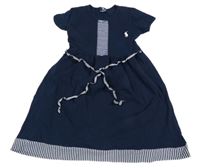 Tmavomodré šaty s logem a pruhy U.S. POLO ASSN.