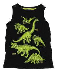 Černé tílko s dinosaury dopodopo