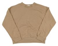 Světlehnědá  oversize crop mikina H&M