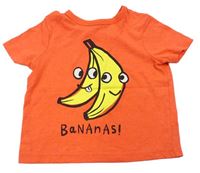 Neonově oranžové tričko s banány George