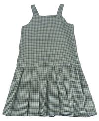 Bílo-černo-zelené kostkované šaty Primark