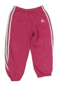 Fuchsiové tepláky s logem Adidas