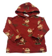 Vínová mikina se Santy a kapucí H&M
