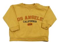 Okrová mikina s nápisem zn. F&F