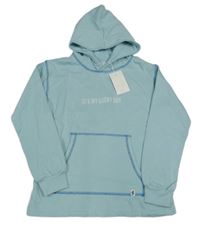 Nové - Světlemodrá mikina s nápisem a kapucí Leigh Tucker