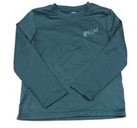 Tmavozelené sportovní triko s nápisem Lupilu