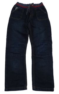 Tmavomodré rifle s úpletovým pasem St. Bernard