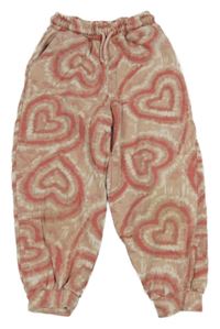 Starorůžové tepláky se srdíčky Tu