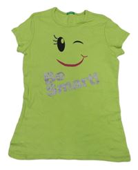 Zelené tričko se smajlíkem Benetton