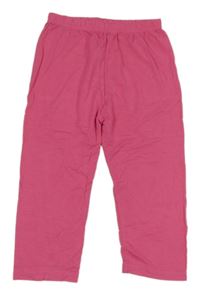 Tmavorůžové lehké capri legíny