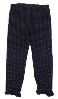 Tmavomodré puntíkaté legíny Tu