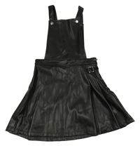 Černé koženkové laclové šaty Primark